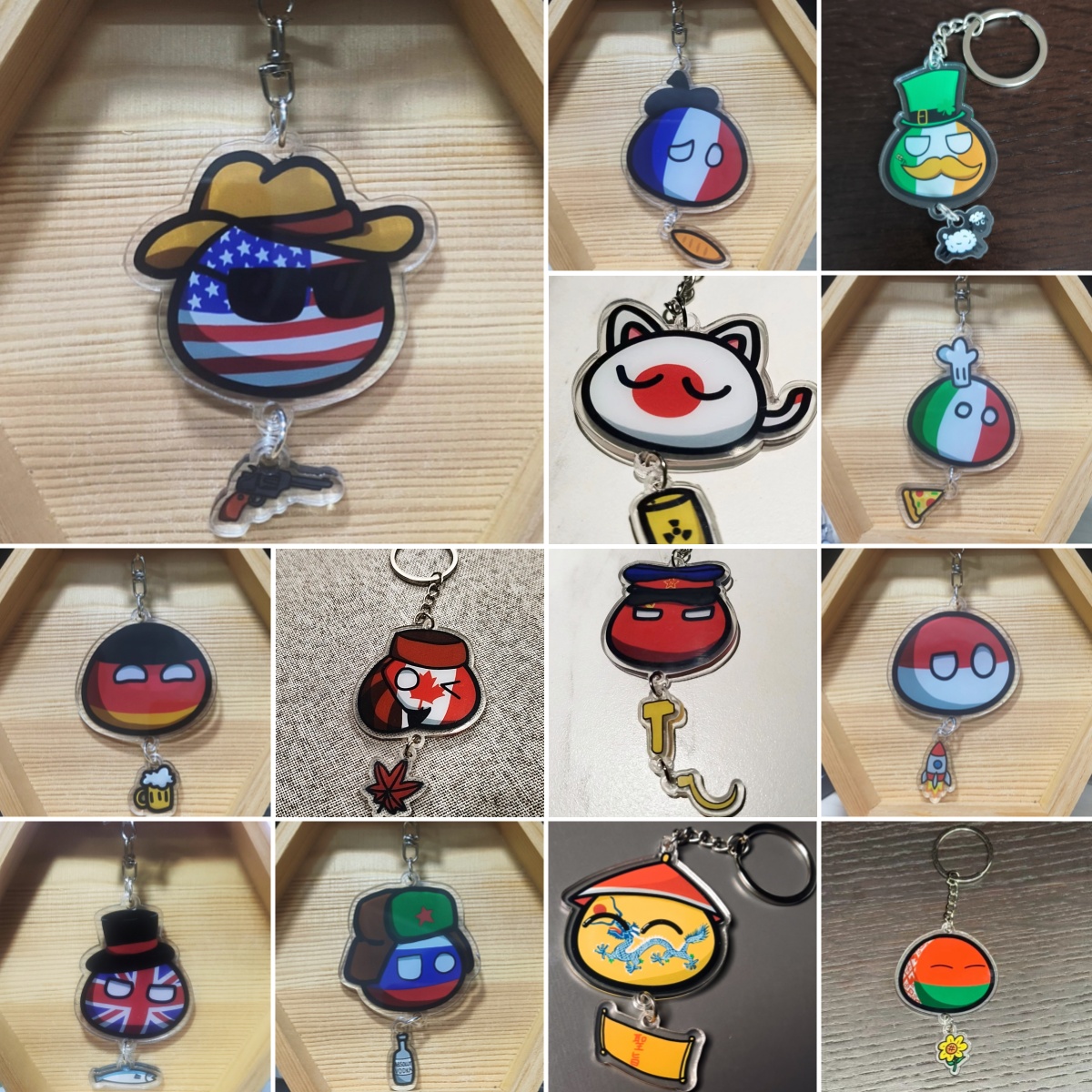 21 Styles Countryballs Keychai - Table Tennis France のレビューと価格