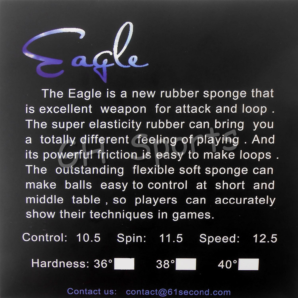 61second Eagle Pips in Table T - Table Tennis Review のレビューと価格