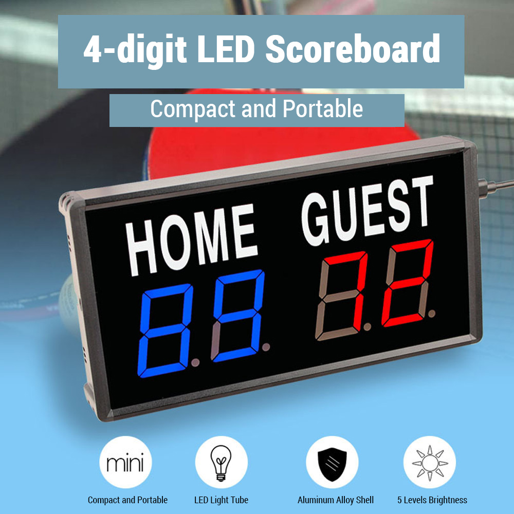 Portable 4 Digit LED Scoreboar - Table Tennis Scoreboard のレビューと価格